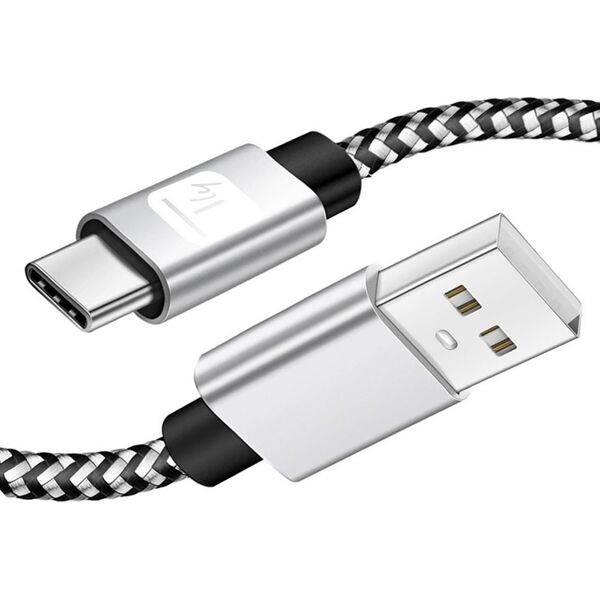 Techly ICOC MU2AC-020-AL kabel USB USB 2.0 2 m USB A USB C Czarny, Szary