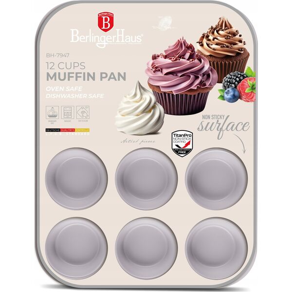 FORMA TYTANOWA DO 12 MUFFINEK BERLINGER HAUS BH-7947 TAUPE