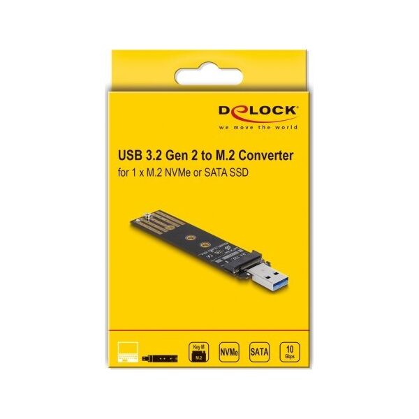 Προσαρμογέας USB Delock DELOCK Combo Μετατροπέας για M.2 NVMe PCIe/SATA SSD USB 3.2