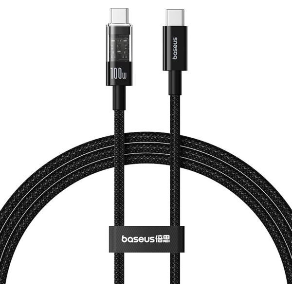 Καλώδιο Baseus Gem Τύπου C-Typc C 100W 2m (μαύρο)