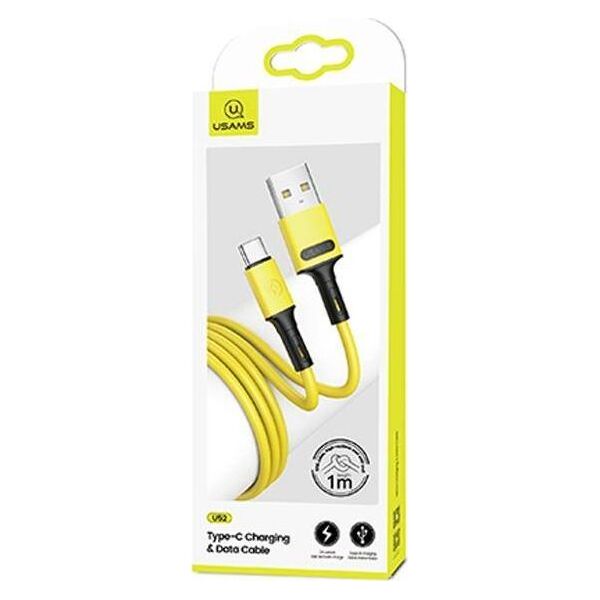 Kabel USB Usams USB-A - USB-C 1 m Żółty (69876-uniw)