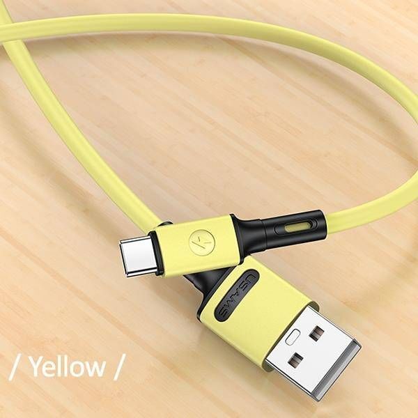Kabel USB Usams USB-A - USB-C 1 m Żółty (69876-uniw)