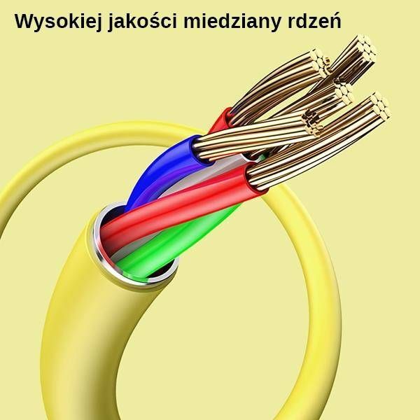 Kabel USB Usams USB-A - USB-C 1 m Żółty (69876-uniw)