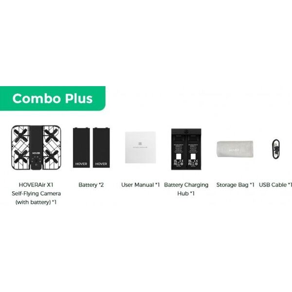 Dron HoverAir X1 Combo Plus Retail Czarny (SP03H020)