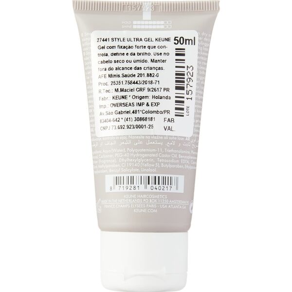 Keune Keune, Style Ultra, Gel Μαλλιών, Κράτημα & Λάμψη, Ισχυρό Κράτημα, 50 ml Για Γυναίκες
