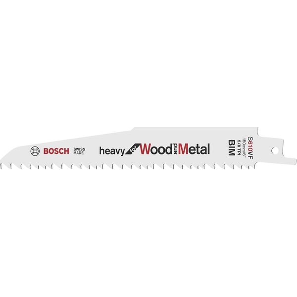 Bosch Bosch sabre saw blade S 610 VF Heavy for Wood and Metal, 5 pieces (length 150 mm)