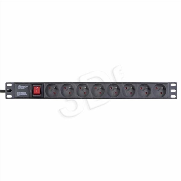 Alantec 8 gniazd 3m czarny (PZ081U3M)
