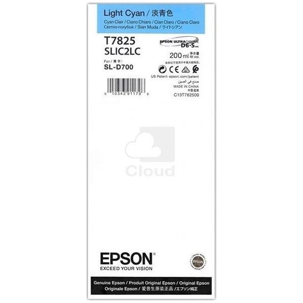 Tusz Epson Epson ink cartridge light cyan T 782 200 ml             T 7825N