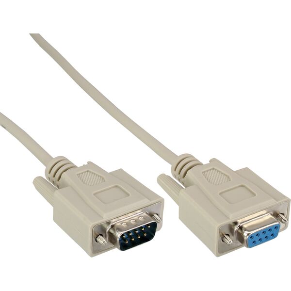 Καλώδιο Σειριακής Σύνδεσης InLine 15er Bulk-Pack InLine® DB9 αρσενικό σε θηλυκό 1:1 γκρι 10m