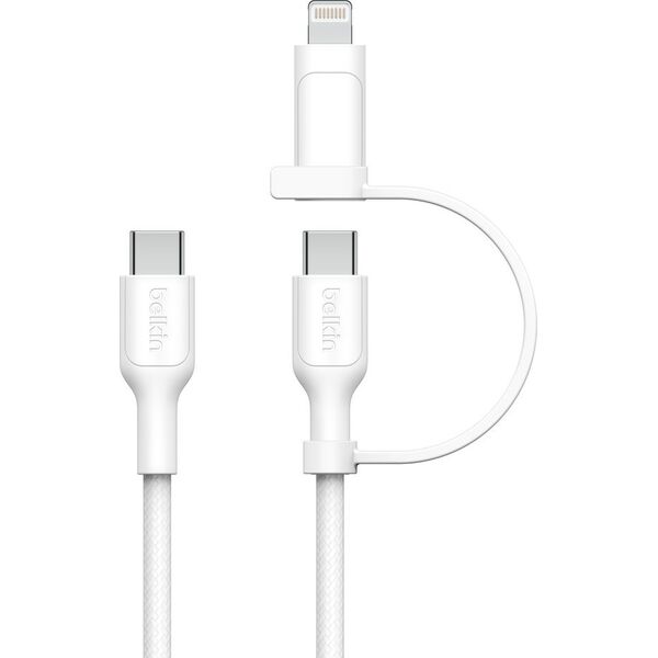 Belkin BOOST CHARGE 2-in-1 Cable USB-C/Lig.1,5m ws.CAC003hq1.5MWH