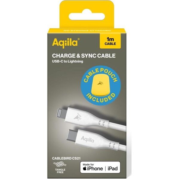 Καλώδιο Aqiila Cablebird CS21 Char-/Sync 60W Type C Lightning 1m