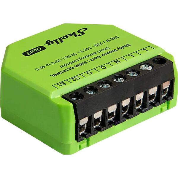 Shelly Ρελέ "Dimmer Gen3" LED ελεγκτής φωτός με λειτουργία μέτρησης ενδοδαπέδιας εγκατάστασης