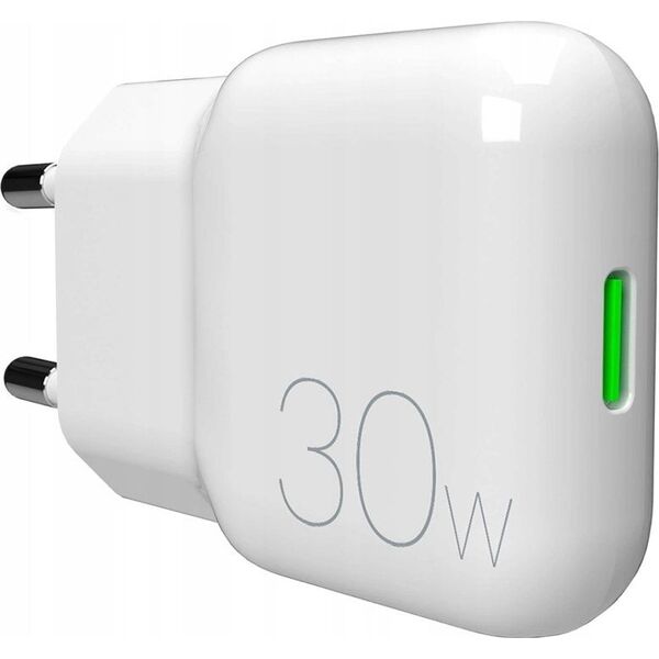 Φορτιστής τοίχου GaN Puro SLIMPRO 30W USB-C - λευκός