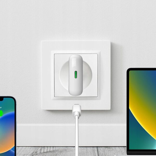 Φορτιστής τοίχου GaN Puro SLIMPRO 30W USB-C - λευκός