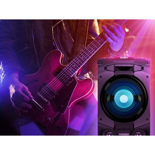 SVEN PS-1500 ηχείο ισχύος μαύρο (500W, Bluetooth, FM, USB, LED)