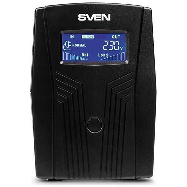 Αδιάλειπτη παροχή ρεύματος Sven Pro 650, 390W, LCD, USB, RG-45, 2 υποδοχές euro