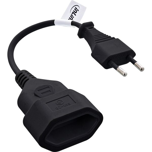Επέκταση Euro InLine®, Eurostecker σε Eurokupplung, μαύρο, 0,2m