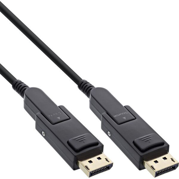 Καλώδιο InLine® DisplayPort 1.4 AOC, 8K4K, Αποσπώμενος σύνδεσμος DisplayPort, 30m