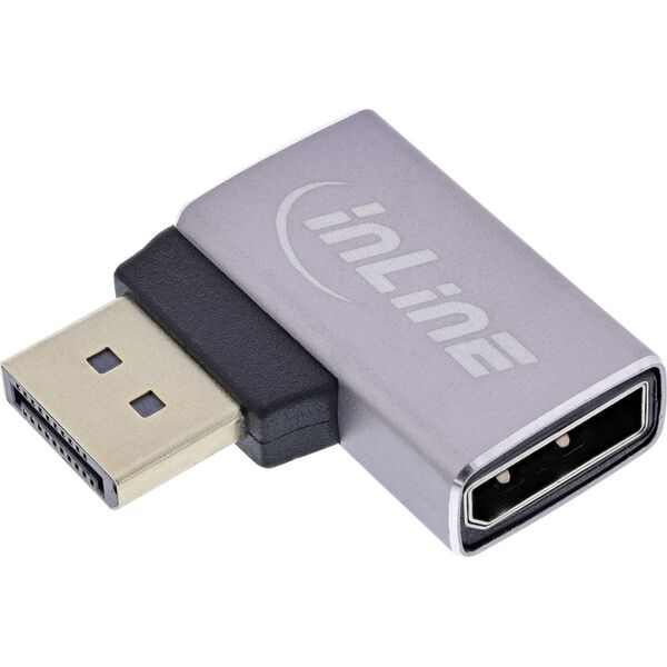 InLine® DisplayPort 1.4 Adapter, DisplayPort αρσενικό / θηλυκό, 90° αριστερά, 8K UHD