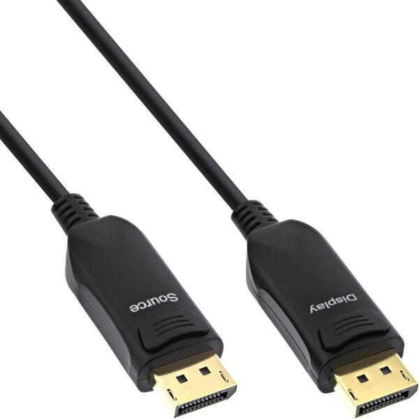 Καλώδιο InLine® DisplayPort 2.1 AOC, UHBR, μαύρο, 15m
