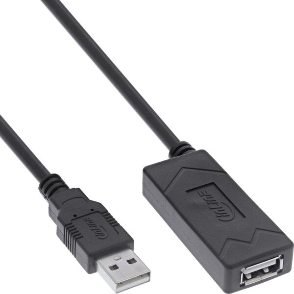 InLine® Ενεργό καλώδιο επέκτασης USB 2.0, USB-A αρσενικό/θηλυκό, 7,5m