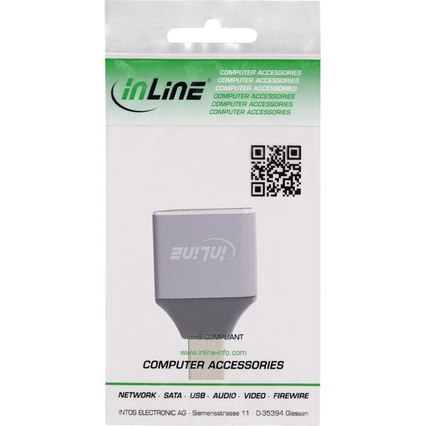 Προσαρμογέας InLine® DisplayPort 1.4, Υποδοχή DisplayPort / Βύσμα Mini Displayport,