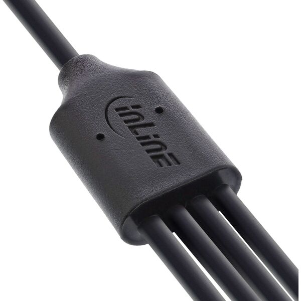 Καλώδιο φόρτισης InLine® USB 4 σε 1 Y, 1x USB-A αρσενικό σε 4x USB-C αρσενικό, μαύρο 2m