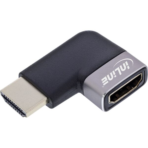 InLine® HDMI Adapter, HDMI A αρσενικό / θηλυκό, 90° αριστερά, 8K UHD