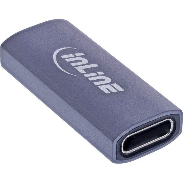 Προσαρμογέας InLine® USB4, Υποδοχή USB-C/Υποδοχή, Αλουμίνιο, γκρι