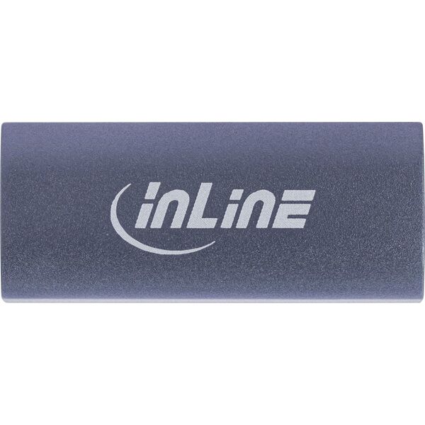 Προσαρμογέας InLine® USB4, Υποδοχή USB-C/Υποδοχή, Αλουμίνιο, γκρι