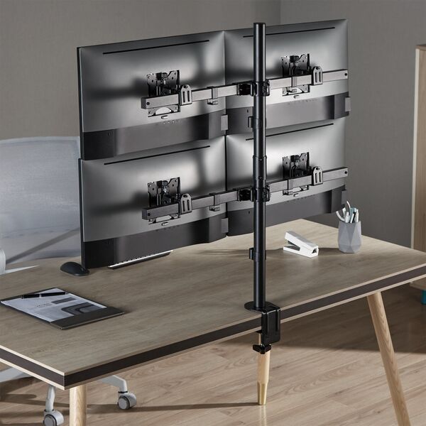Επιτραπέζια βάση InLine®, για 4x LCD-/LED-οθόνη έως 81cm (32"), μέγιστο βάρος 9kg