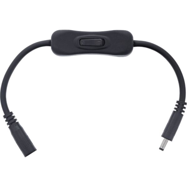 InLine® DC Καλώδιο με Διακόπτη, DC ST/BU 4,0x1,7mm, AWG 18, μαύρο, 0,20m