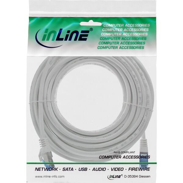 Καλώδιο Patch InLine®, Cat.6A, S/FTP, TPE (LSZH), CCA, γκρι, 5m