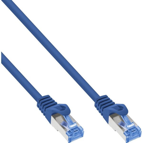 Καλώδιο Patch InLine®, Cat.6A, S/FTP, TPE (LSZH), CCA, μπλε, 0,3m