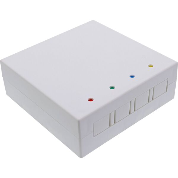 Κουτί InLine® FTTH για έως 4x LC Duplex / 4x SC Simplex, επιτοίχιο 80mm λευκό