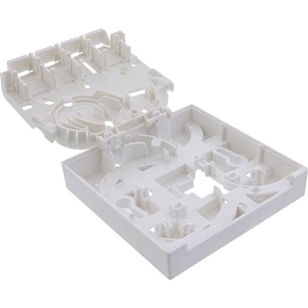Κουτί InLine® FTTH για έως 4x LC Duplex / 4x SC Simplex, επιτοίχιο 80mm λευκό
