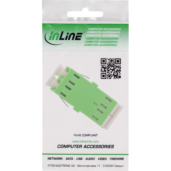Σύζευξη InLine® LWL, Duplex LC/LC, singlemode, πράσινο, κεραμικό μανίκι