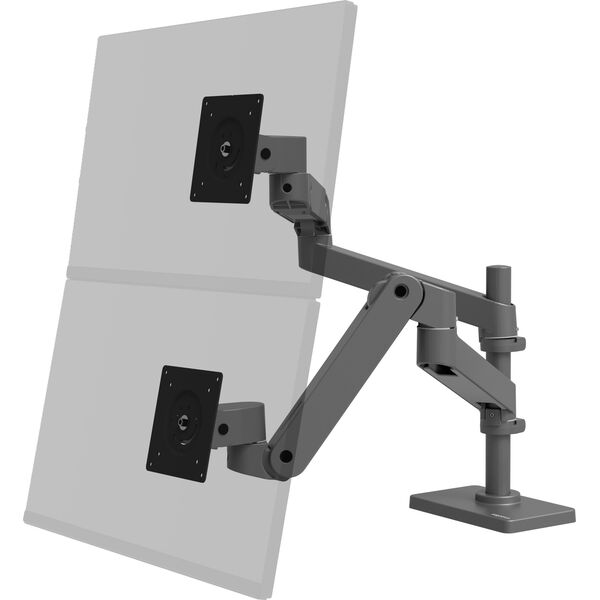 ERGOTRON LX PRO ΒΡΑΧΙΟΝΑΣ ΔΙΠΛΗΣ ΟΘΟΝΗΣ ΣΤΟΙΒΑΞΗΣ σκούρο γκρι