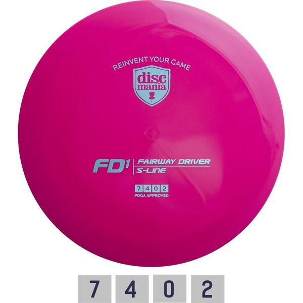 Discmania Discgolf DISCMANIA Fairway Driver S-Line FD1 Pink 7/4/0/2