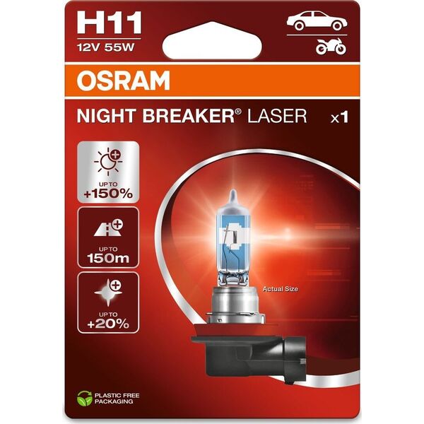 Osram CAR LIGHT 55W12V PGJ19-2 10XBLI1 H11