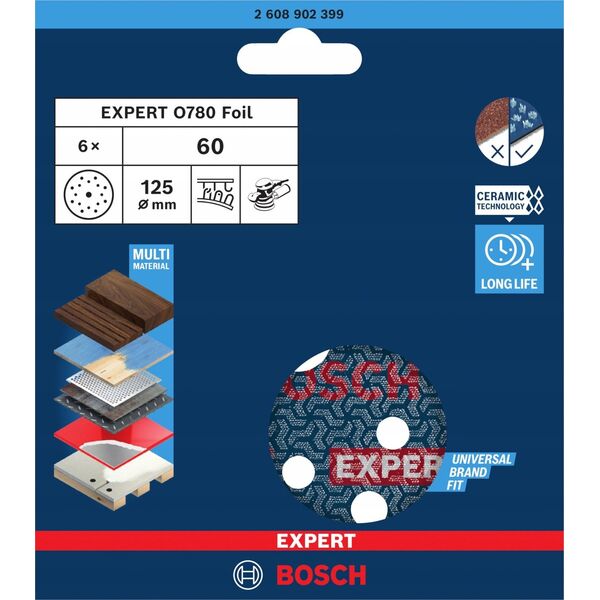 Λειαντικό φύλλο EXPERT O780,125,60,6PC