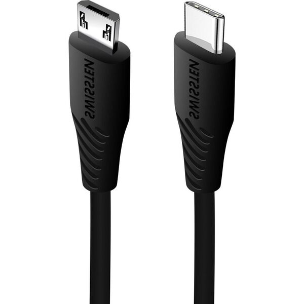 Swissten Basic Universal Quick Charge 3.1 USB-C to Micro USB Charging Cable 1m