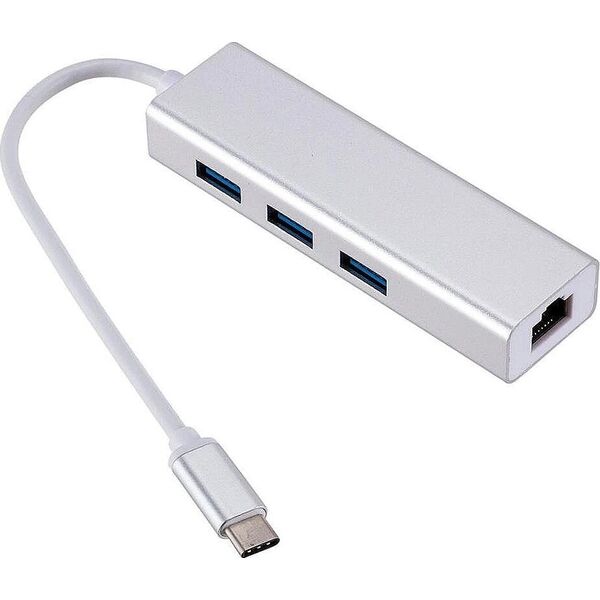 RoGerAD15642 USB-C Hub - Splitter 3 x USB 3.0 / RJ45