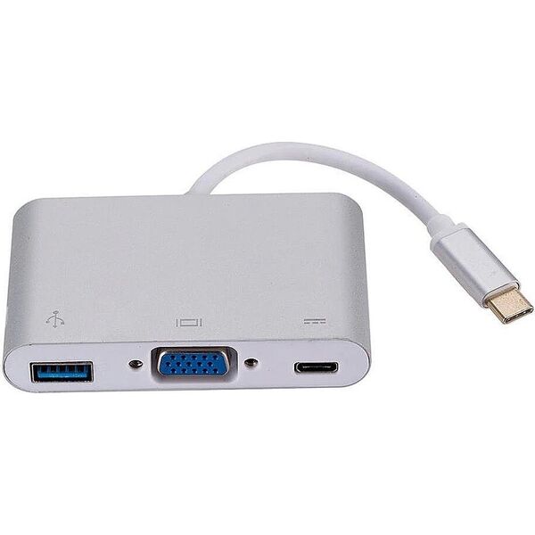 RoGer Multimedia Adapter Type-C to VGA + USB / USB-C