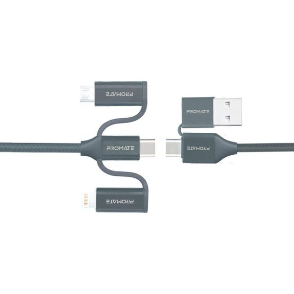 Promate PentaPower Universal Cable 6-in-1 USB-C(A) / micro / Lightning / 1,2m