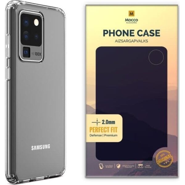 Mocco Original Clear Case 2mm Silicone Case for Samsung Galaxy S20 Ultra Transparent (EU Blister)