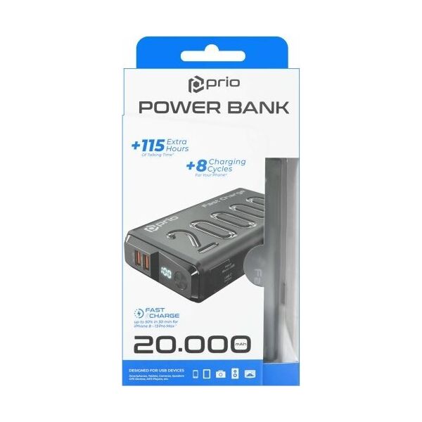 Prio Power Portable Power Bank 22.5W SCP/ 20W PD / QC3.0 / 20000 mAh