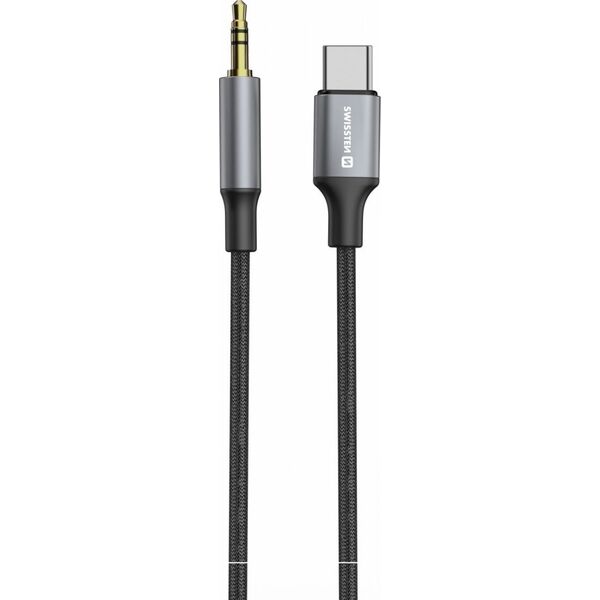 Swissten Audio Adapter Textile USB-C - 3.5mm Jack Cable 1.5m