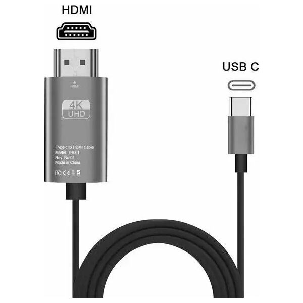 RoGer USB-C to HDMI UltraHD 4K@60Hz Cable 1.8m