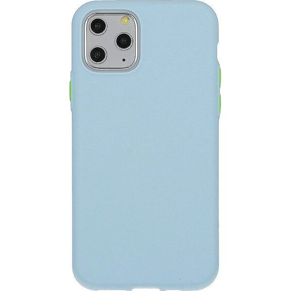 Mocco Soft Cream Silicone Back Case for Apple iPhone 12 Mini Blue